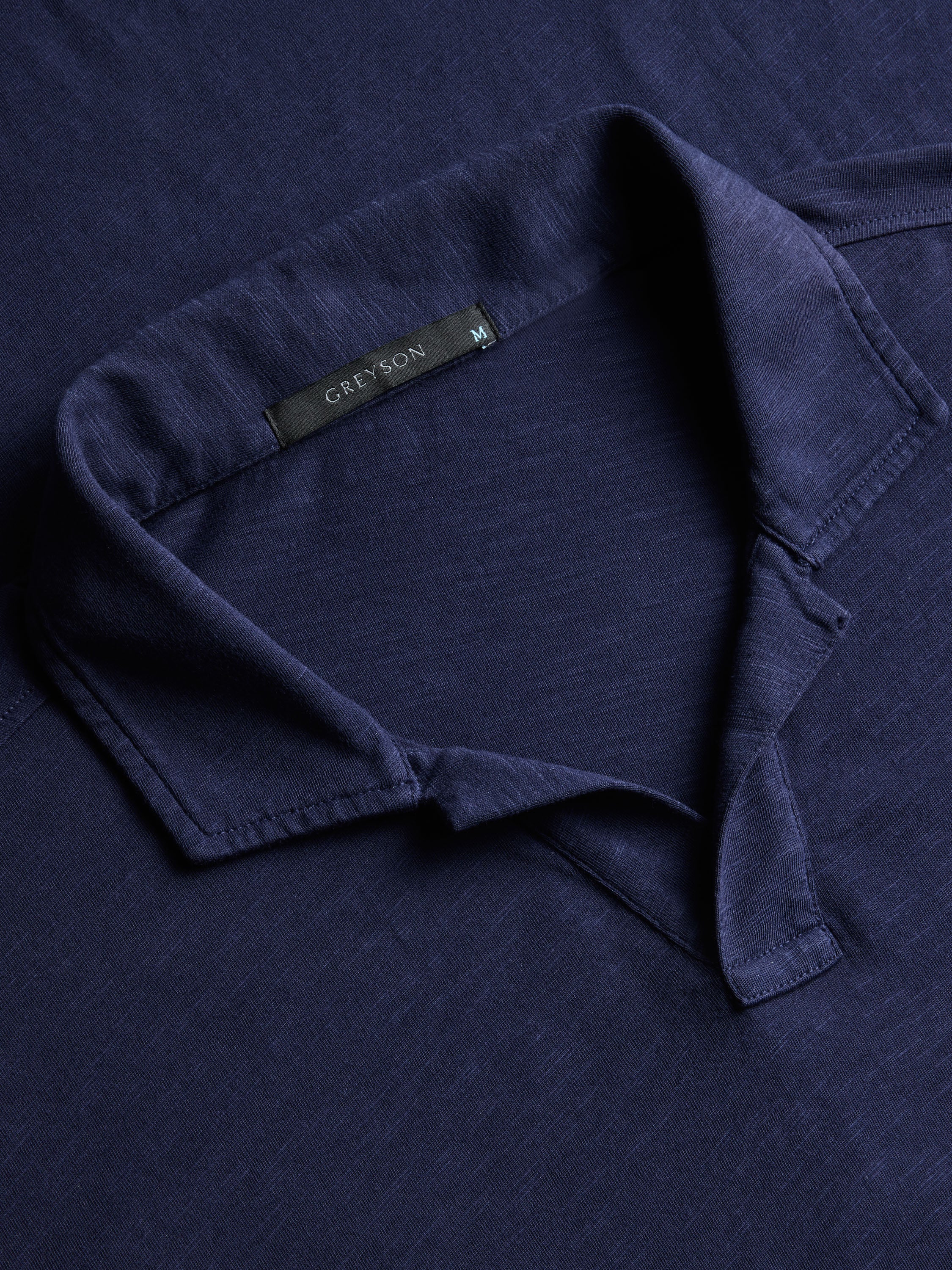 Alpha Slub Johnny Collar Short Sleeve Polo - Image 13