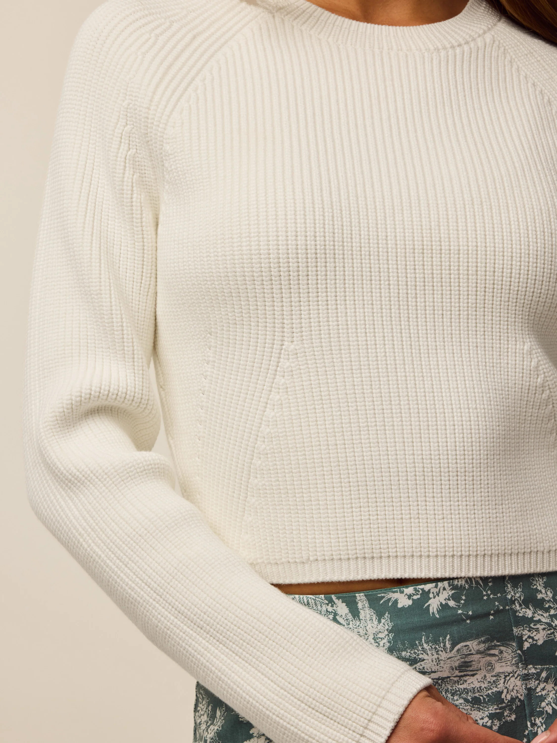 Athena Cropped Crewneck Sweater - Image 4