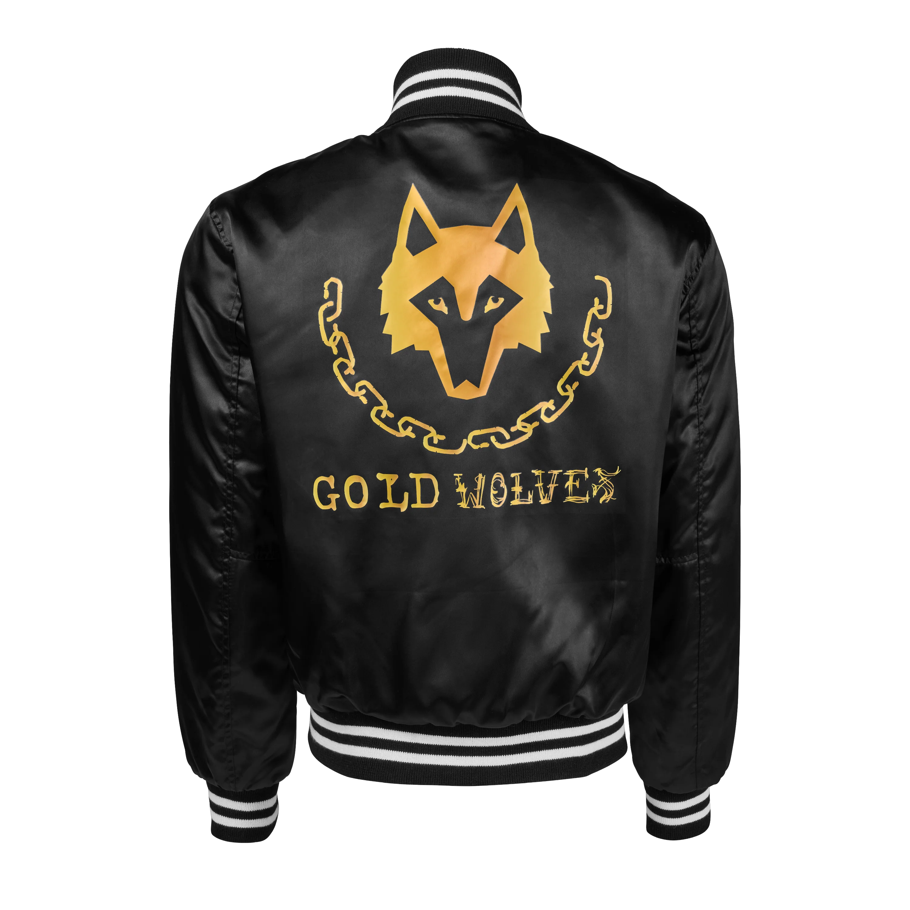 Gold Wolves Satin Varsity Jacket - Image 2