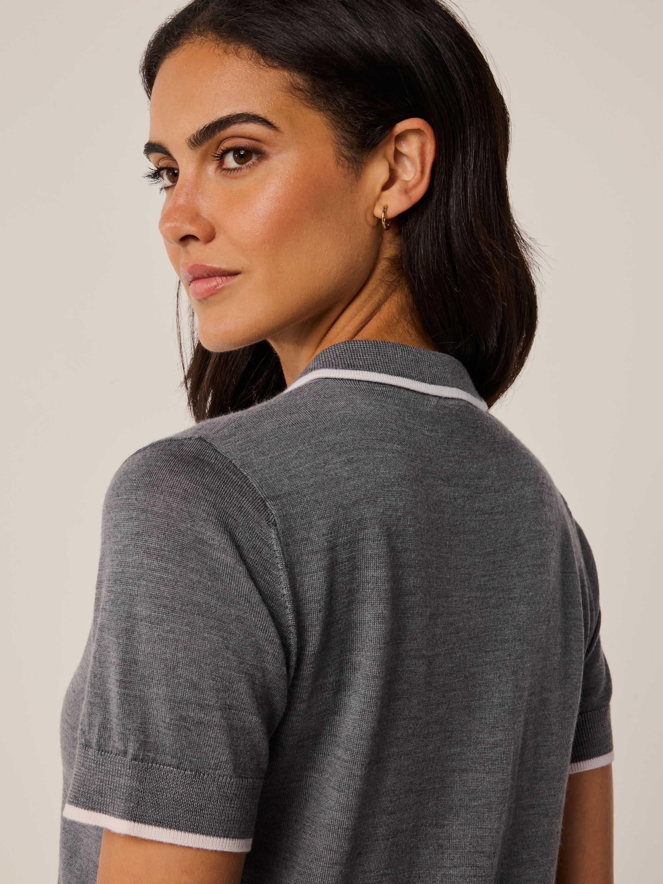 Leith Merino Script Short Sleeve Sweater - Image 9